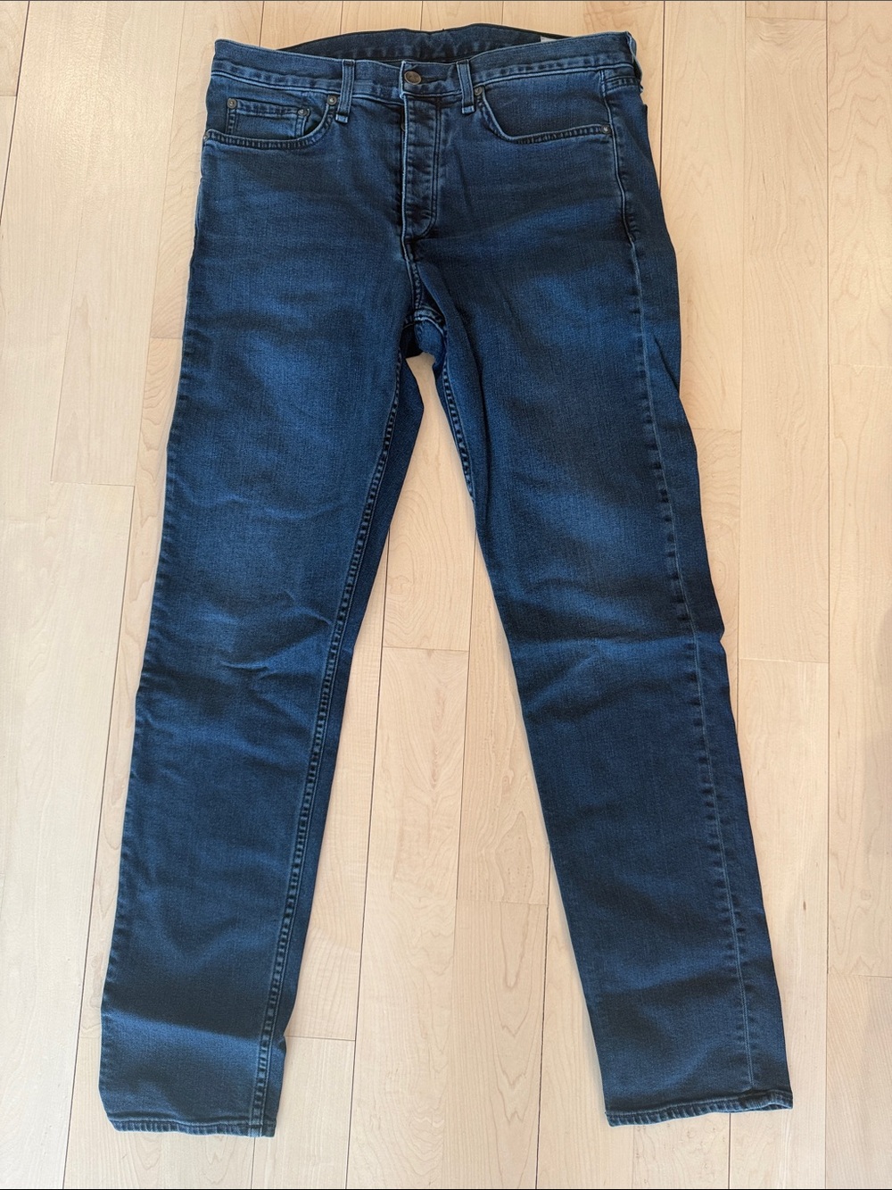 rag & bone Men’s Slim Straight Jeans in Dark Blue